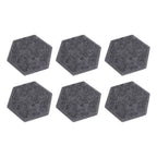 12PCS Hexagon Acoustic Panels High Density Sound Absorbing Panels Sound Proof Beveled Edge Wall Panels 14x12x7cm Dark Gray
