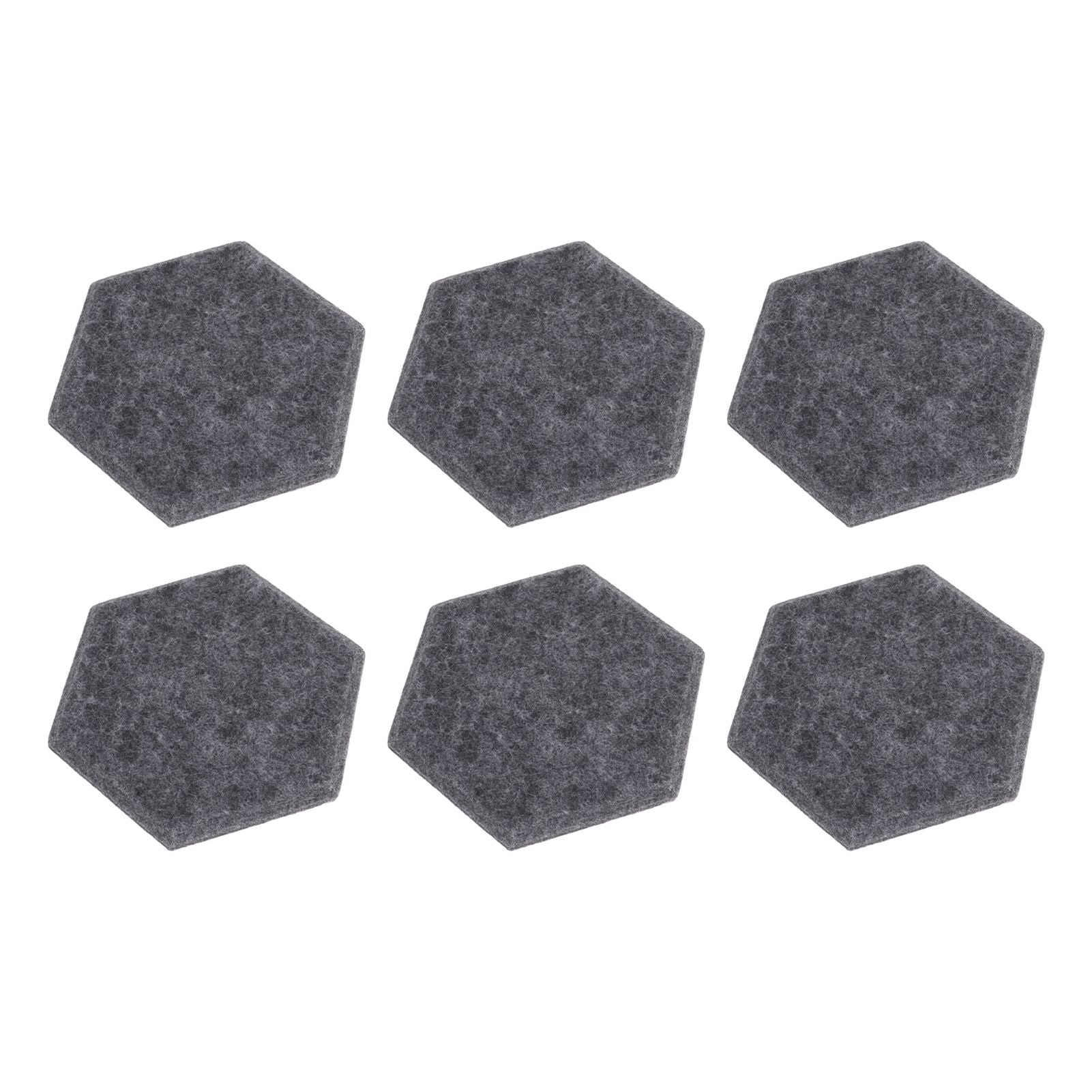 12PCS Hexagon Acoustic Panels High Density Sound Absorbing Panels Sound Proof Beveled Edge Wall Panels 14x12x7cm Dark Gray