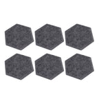 12PCS Hexagon Acoustic Panels High Density Sound Absorbing Panels Sound Proof Beveled Edge Wall Panels 14x12x7cm Dark Gray
