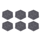 12PCS Hexagon Acoustic Panels High Density Sound Absorbing Panels Sound Proof Beveled Edge Wall Panels 14x12x7cm Dark Gray