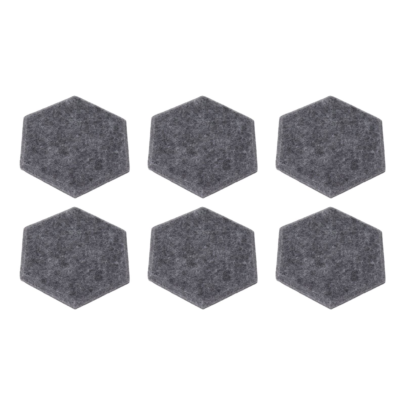 12PCS Hexagon Acoustic Panels High Density Sound Absorbing Panels Sound Proof Beveled Edge Wall Panels 14x12x7cm Dark Gray