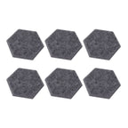 12PCS Hexagon Acoustic Panels High Density Sound Absorbing Panels Sound Proof Beveled Edge Wall Panels 14x12x7cm Dark Gray