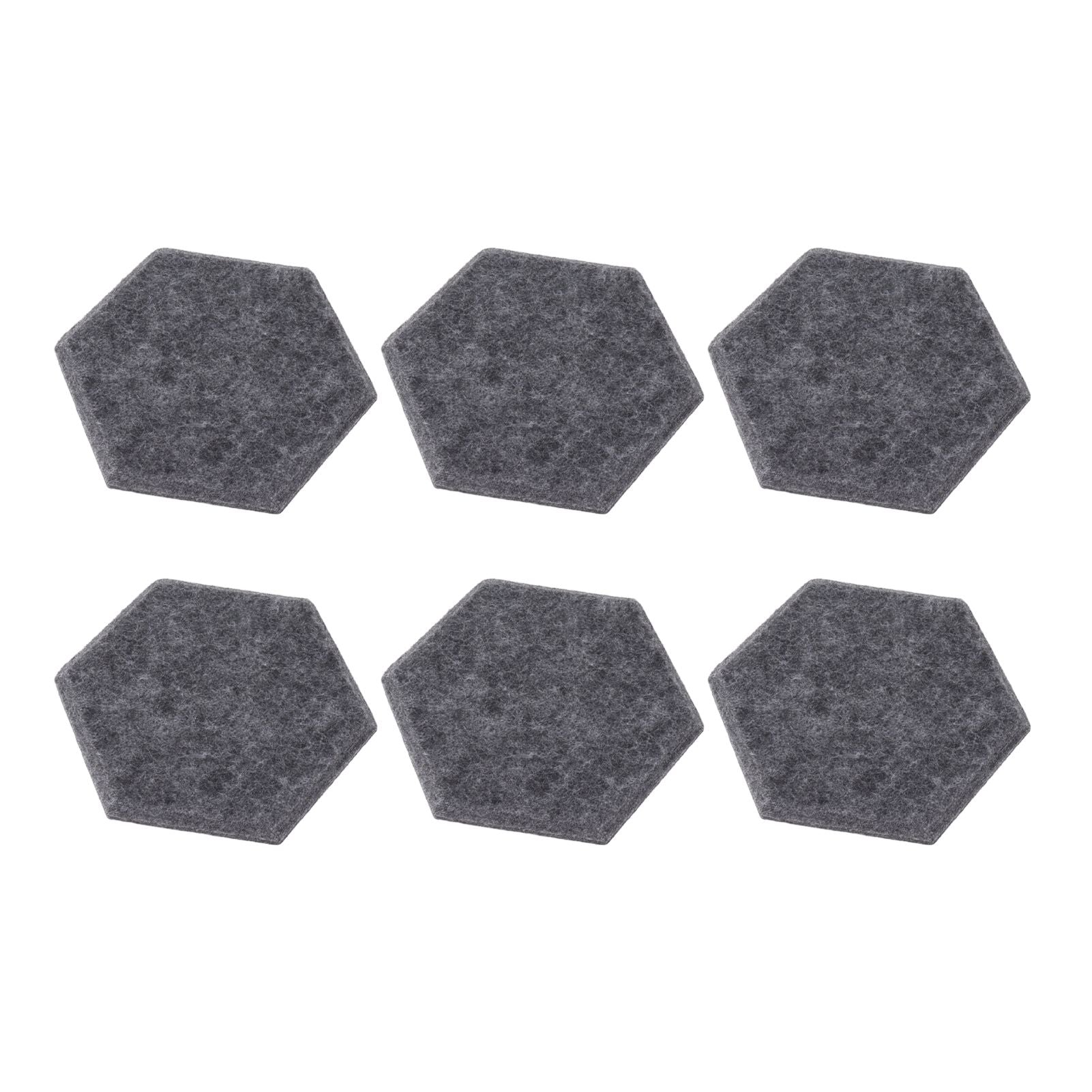 12PCS Hexagon Acoustic Panels High Density Sound Absorbing Panels Sound Proof Beveled Edge Wall Panels 14x12x7cm Dark Gray