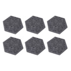 12PCS Hexagon Acoustic Panels High Density Sound Absorbing Panels Sound Proof Beveled Edge Wall Panels 14x12x7cm Dark Gray