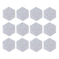 12PCS Hexagon Acoustic Panels High Density Sound Absorbing Panels Sound Proof Beveled Edge Wall Panels 14x12x7cm Silver Gray