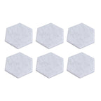 12PCS Hexagon Acoustic Panels High Density Sound Absorbing Panels Sound Proof Beveled Edge Wall Panels 14x12x7cm Silver Gray