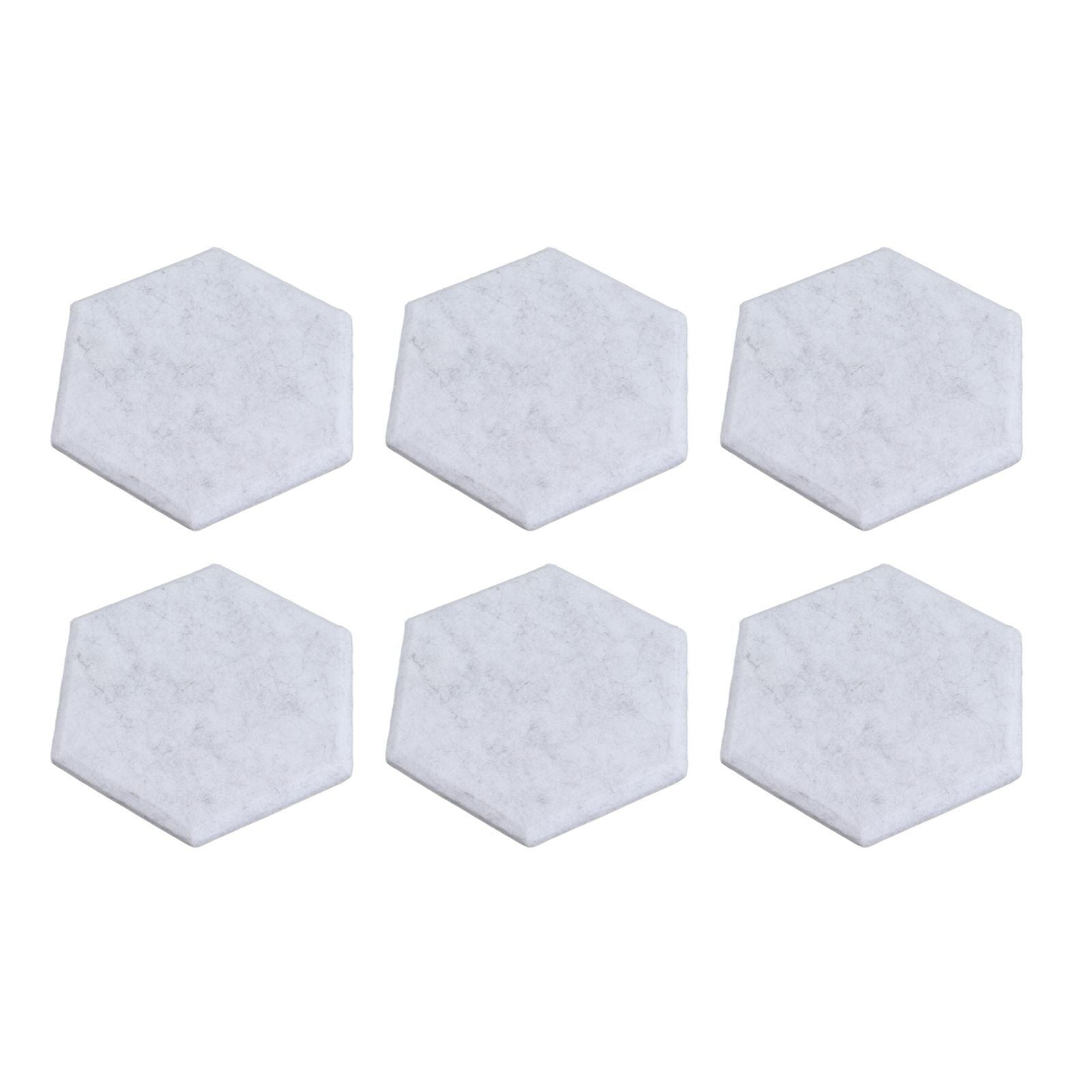 12PCS Hexagon Acoustic Panels High Density Sound Absorbing Panels Sound Proof Beveled Edge Wall Panels 14x12x7cm Silver Gray