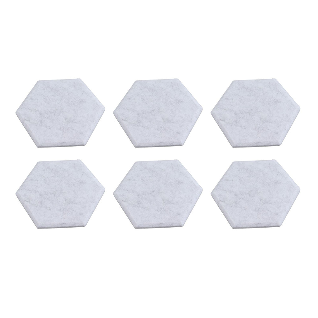 12PCS Hexagon Acoustic Panels High Density Sound Absorbing Panels Sound Proof Beveled Edge Wall Panels 14x12x7cm Silver Gray