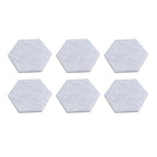 12PCS Hexagon Acoustic Panels High Density Sound Absorbing Panels Sound Proof Beveled Edge Wall Panels 14x12x7cm Silver Gray
