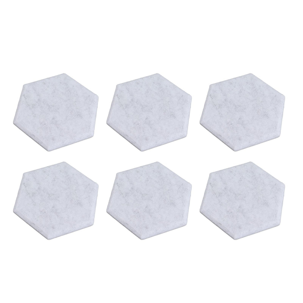 12PCS Hexagon Acoustic Panels High Density Sound Absorbing Panels Sound Proof Beveled Edge Wall Panels 14x12x7cm Silver Gray