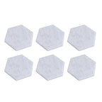 12PCS Hexagon Acoustic Panels High Density Sound Absorbing Panels Sound Proof Beveled Edge Wall Panels 14x12x7cm Silver Gray