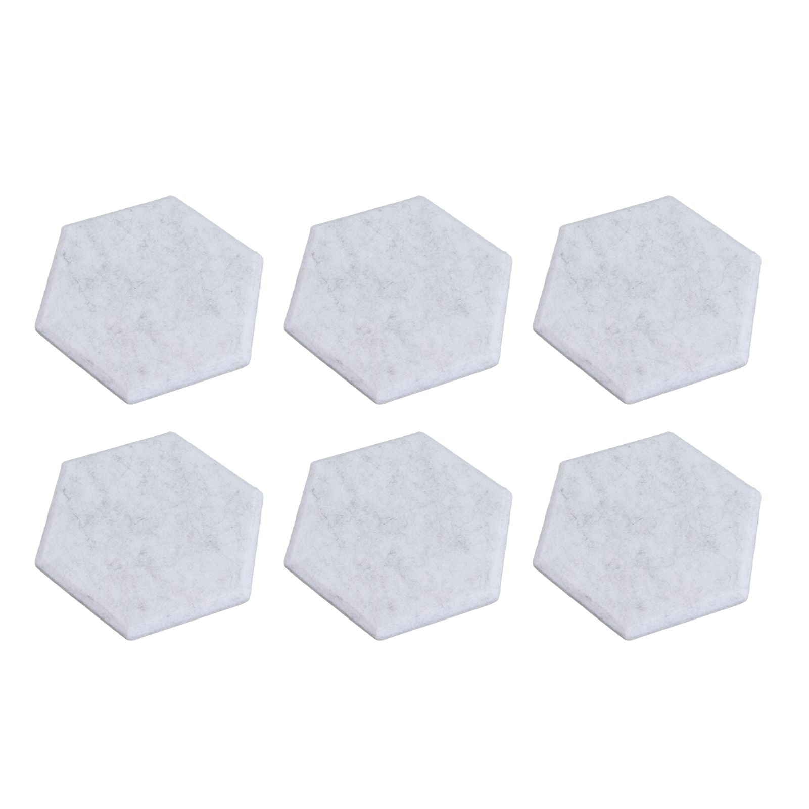 12PCS Hexagon Acoustic Panels High Density Sound Absorbing Panels Sound Proof Beveled Edge Wall Panels 14x12x7cm Silver Gray
