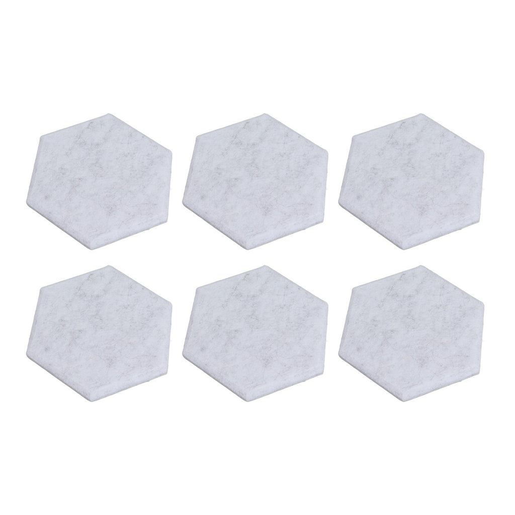 12PCS Hexagon Acoustic Panels High Density Sound Absorbing Panels Sound Proof Beveled Edge Wall Panels 14x12x7cm Silver Gray