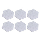 12PCS Hexagon Acoustic Panels High Density Sound Absorbing Panels Sound Proof Beveled Edge Wall Panels 14x12x7cm Silver Gray