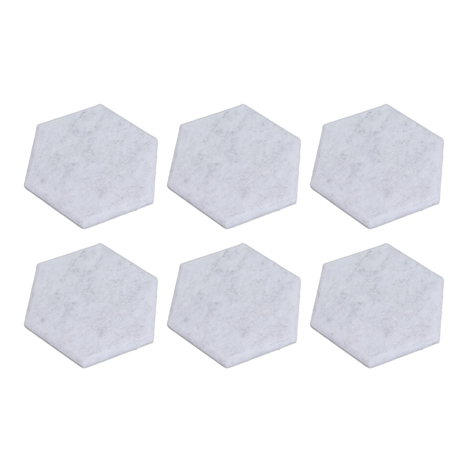 12PCS Hexagon Acoustic Panels High Density Sound Absorbing Panels Sound Proof Beveled Edge Wall Panels 14x12x7cm Silver Gray