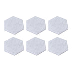 12PCS Hexagon Acoustic Panels High Density Sound Absorbing Panels Sound Proof Beveled Edge Wall Panels 14x12x7cm Silver Gray