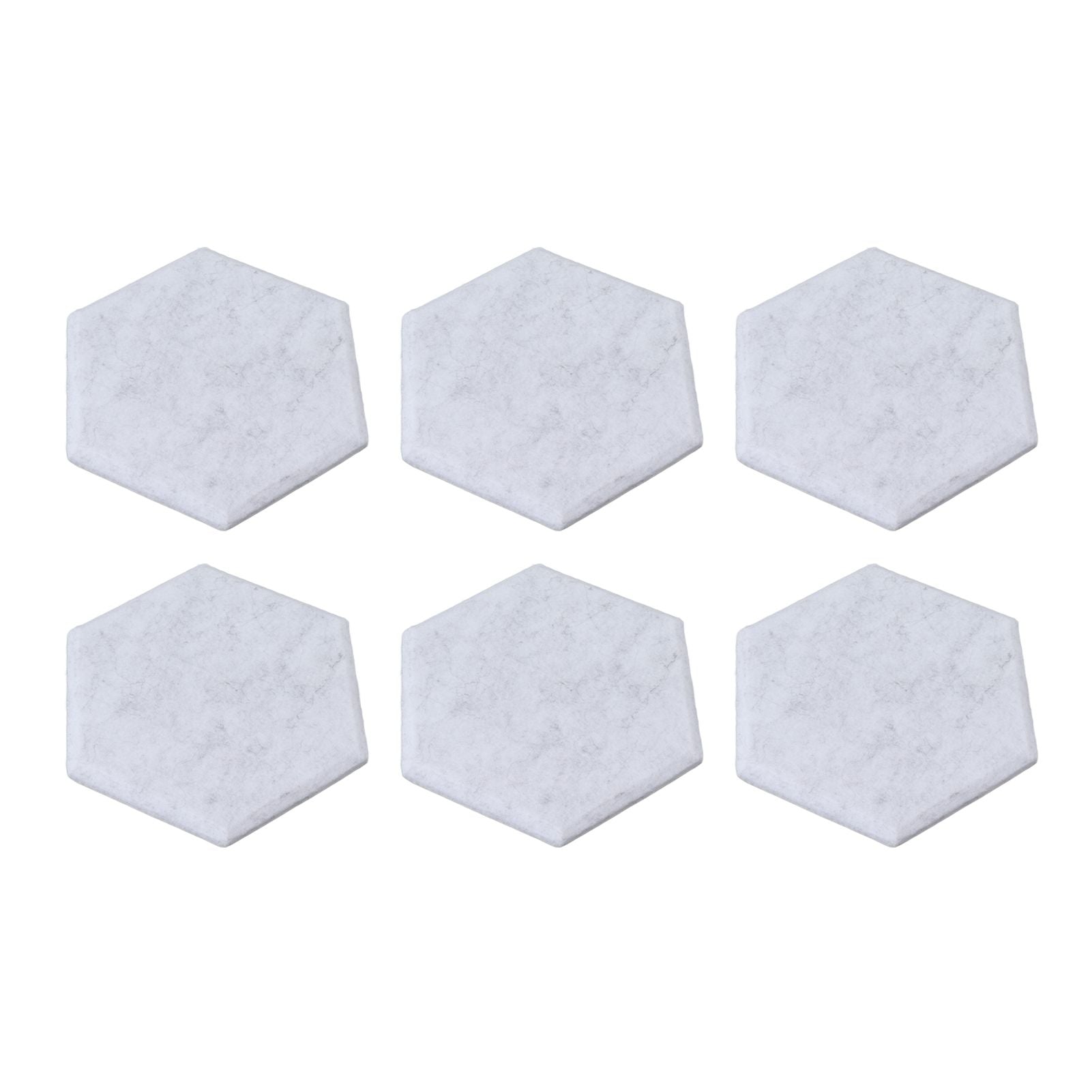 12PCS Hexagon Acoustic Panels High Density Sound Absorbing Panels Sound Proof Beveled Edge Wall Panels 14x12x7cm Silver Gray