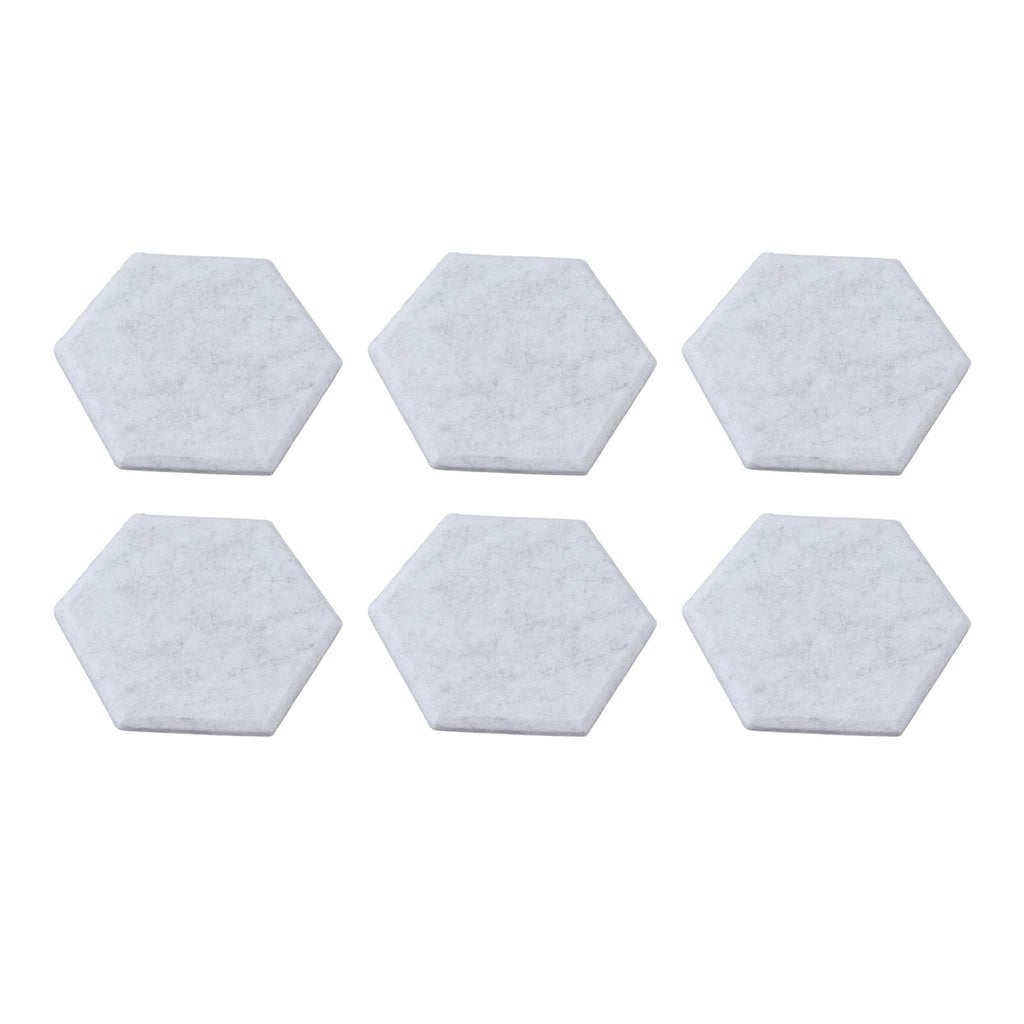 12PCS Hexagon Acoustic Panels High Density Sound Absorbing Panels Sound Proof Beveled Edge Wall Panels 14x12x7cm Silver Gray