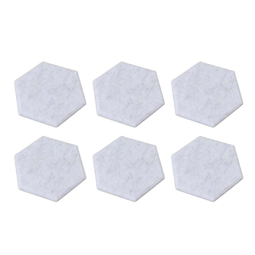 12PCS Hexagon Acoustic Panels High Density Sound Absorbing Panels Sound Proof Beveled Edge Wall Panels 14x12x7cm Silver Gray