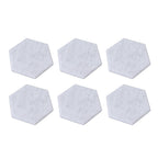 12PCS Hexagon Acoustic Panels High Density Sound Absorbing Panels Sound Proof Beveled Edge Wall Panels 14x12x7cm Silver Gray
