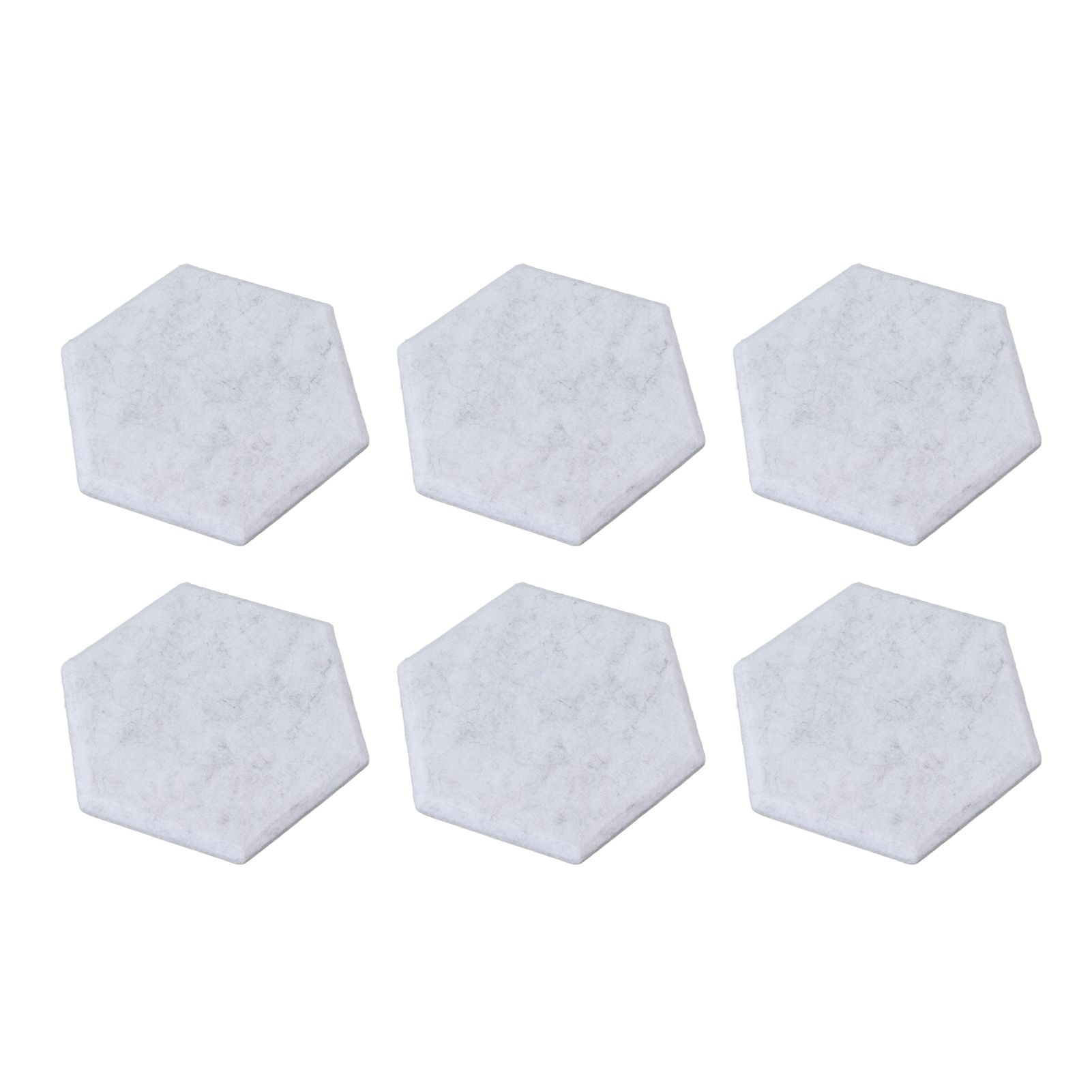 12PCS Hexagon Acoustic Panels High Density Sound Absorbing Panels Sound Proof Beveled Edge Wall Panels 14x12x7cm Silver Gray