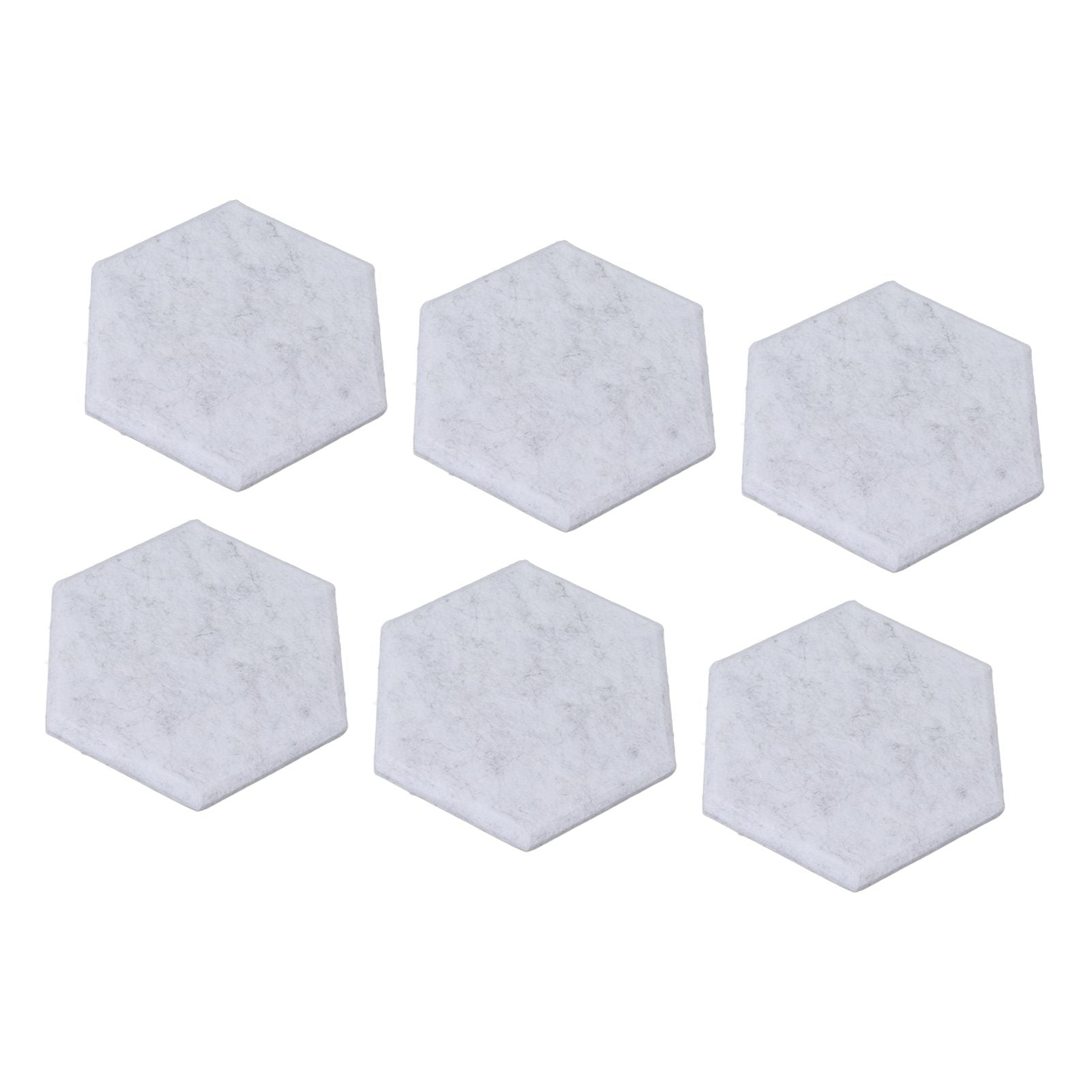 12PCS Hexagon Acoustic Panels High Density Sound Absorbing Panels Sound Proof Beveled Edge Wall Panels 14x12x7cm Silver Gray
