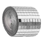 1600Pcs Self Adhesive Mirror Mosaic Sheet Adhesive Mosaic Square Glass Tile Sticker for Home Decorating Silver