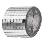 1600Pcs Self Adhesive Mirror Mosaic Sheet Adhesive Mosaic Square Glass Tile Sticker for Home Decorating Silver
