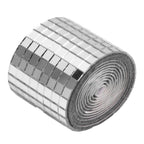 1600Pcs Self Adhesive Mirror Mosaic Sheet Adhesive Mosaic Square Glass Tile Sticker for Home Decorating Silver