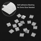 1600Pcs Self Adhesive Mirror Mosaic Sheet Adhesive Mosaic Square Glass Tile Sticker for Home Decorating Silver