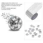 1600Pcs Self Adhesive Mirror Mosaic Sheet Adhesive Mosaic Square Glass Tile Sticker for Home Decorating Silver