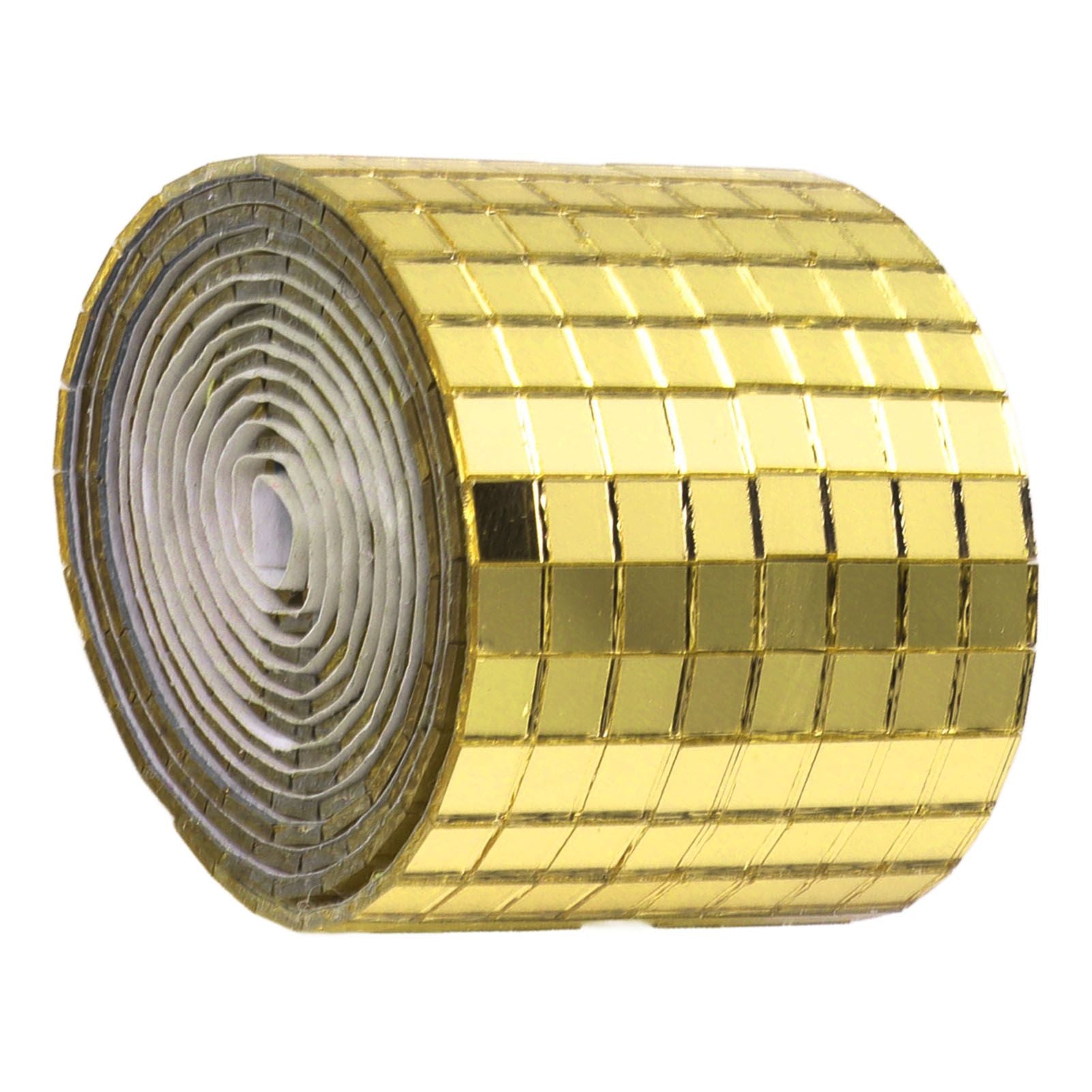 1600Pcs Self Adhesive Mirror Mosaic Sheet Adhesive Mosaic Square Glass Tile Sticker for Home Decorating Gold