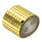 1600Pcs Self Adhesive Mirror Mosaic Sheet Adhesive Mosaic Square Glass Tile Sticker for Home Decorating Gold