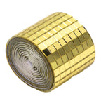 1600Pcs Self Adhesive Mirror Mosaic Sheet Adhesive Mosaic Square Glass Tile Sticker for Home Decorating Gold