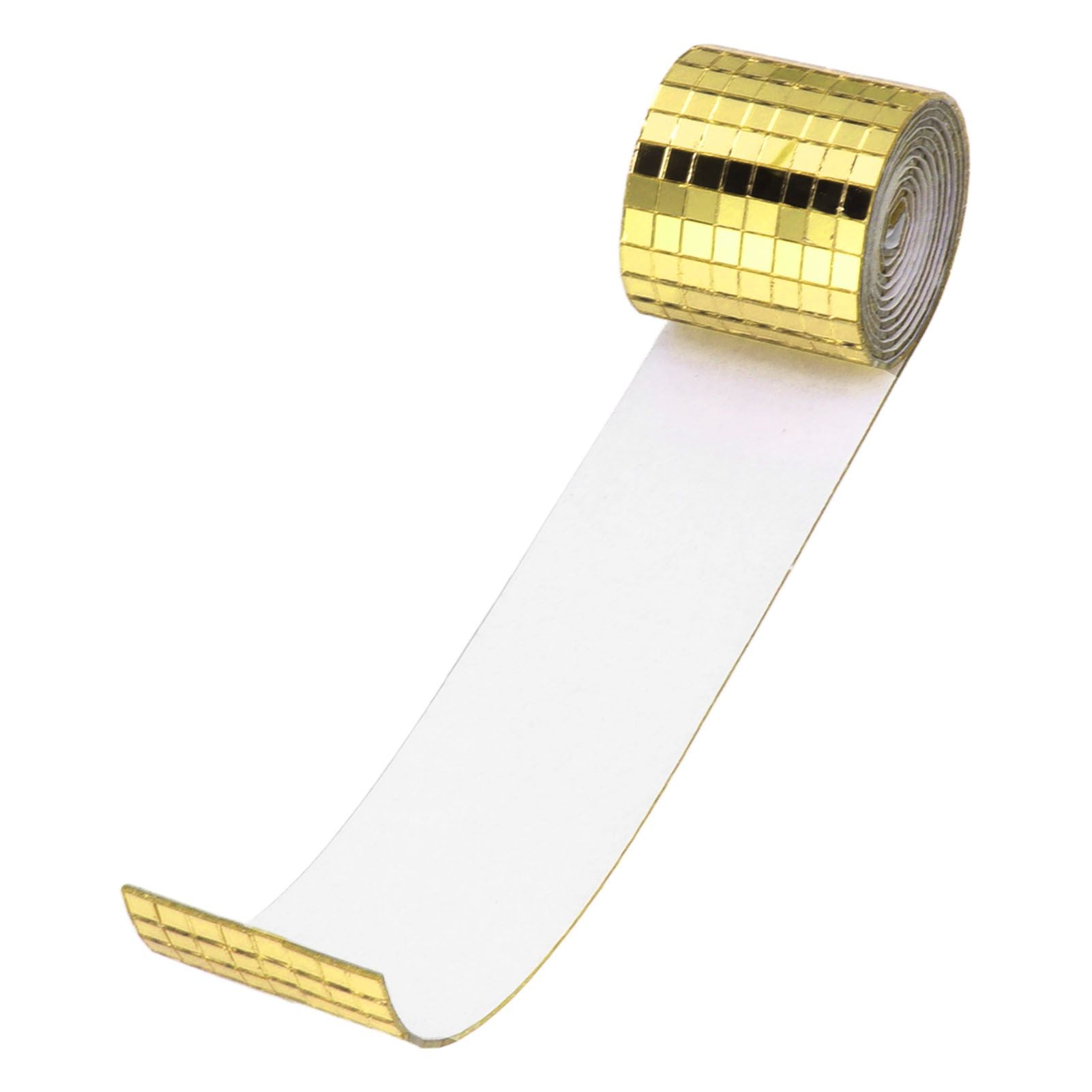 1600Pcs Self Adhesive Mirror Mosaic Sheet Adhesive Mosaic Square Glass Tile Sticker for Home Decorating Gold