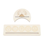2 Pieces Wooden Tarot Card Stand Holder Stable Moon Shape and Rectangle Wooden Tarot Card Display Stand Base Type A