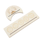 2 Pieces Wooden Tarot Card Stand Holder Stable Moon Shape and Rectangle Wooden Tarot Card Display Stand Base Type A