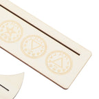 2 Pieces Wooden Tarot Card Stand Holder Stable Moon Shape and Rectangle Wooden Tarot Card Display Stand Base Type A