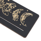 2 Pieces Wooden Tarot Card Stand Holder Moon Shape and Rectangle Wooden Tarot Card Display Stand Base Black Type A