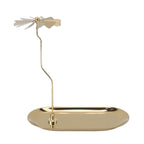 Rotating Candlestick Spinning Rotary Candle Holder Christmas Gift Oval Stainless Steel Tray