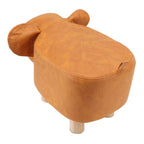 Animal Footstools Lovely Cartoon Innovative Elephant Upholstered Stool for Nursery Bedroom Playroom Living Room Decor Orange