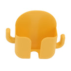 Self Adhesive Wall Mount Cell Phone Holder Wall Mount Phone Charging Holder for Home Office Bedroom Yellow