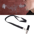 Hookah Mouthpiece Nozzle Portable Stainless Steel Hookah Mouth Tips Accessories With Lanyard