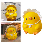 Kids Piggy Bank Cute Cartoon Money Coin Bank Anti Fall Vinyl Resin Money Bank for Boys Girls Yellow Duck