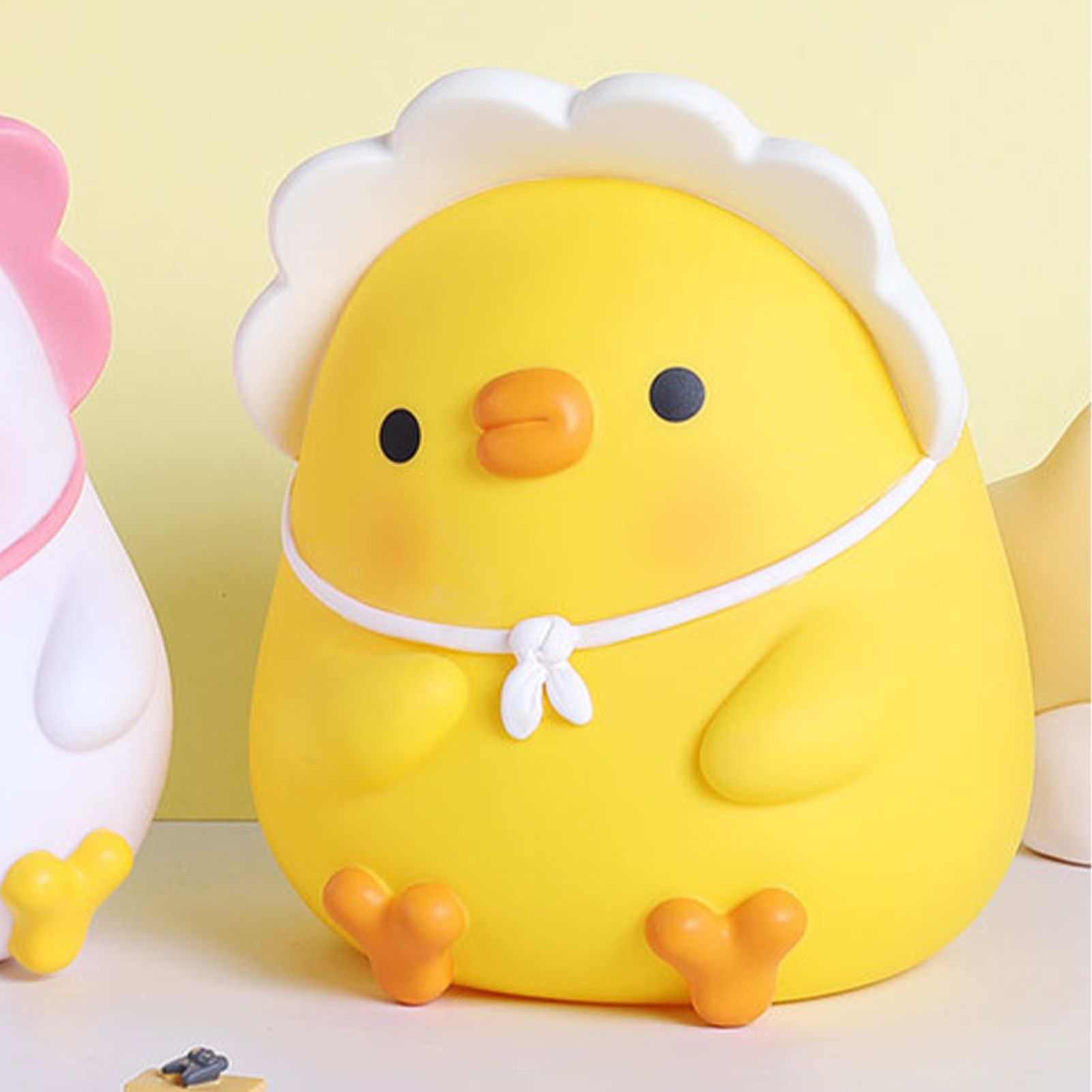 Kids Piggy Bank Cute Cartoon Money Coin Bank Anti Fall Vinyl Resin Money Bank for Boys Girls Yellow Duck