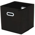 Fabric Cube Organizer Black Dual Handles Foldable Storage Bins Baskets for Home Bedroom Toy Clothing Organize