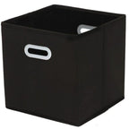 Fabric Cube Organizer Black Dual Handles Foldable Storage Bins Baskets for Home Bedroom Toy Clothing Organize