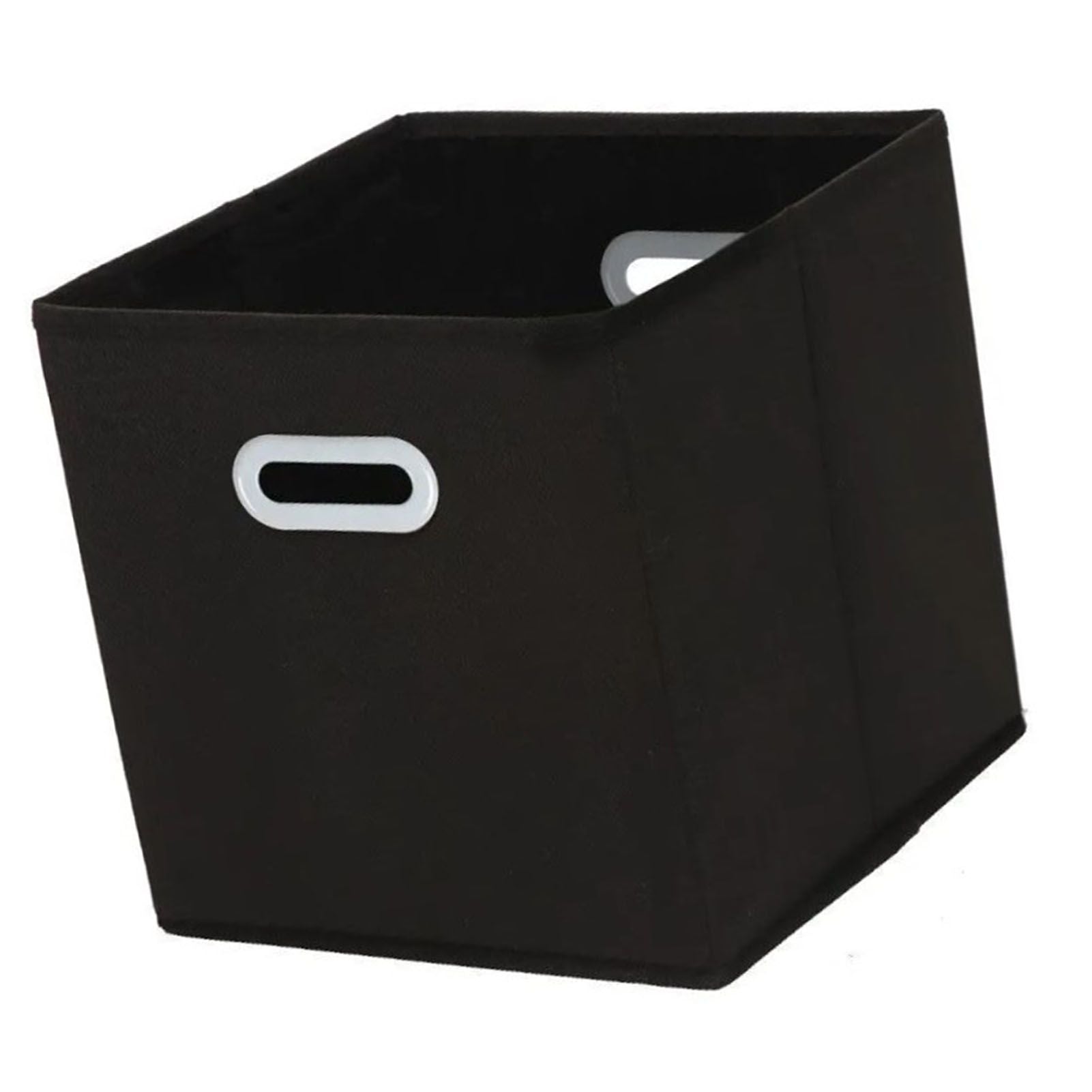 Fabric Cube Organizer Black Dual Handles Foldable Storage Bins Baskets for Home Bedroom Toy Clothing Organize