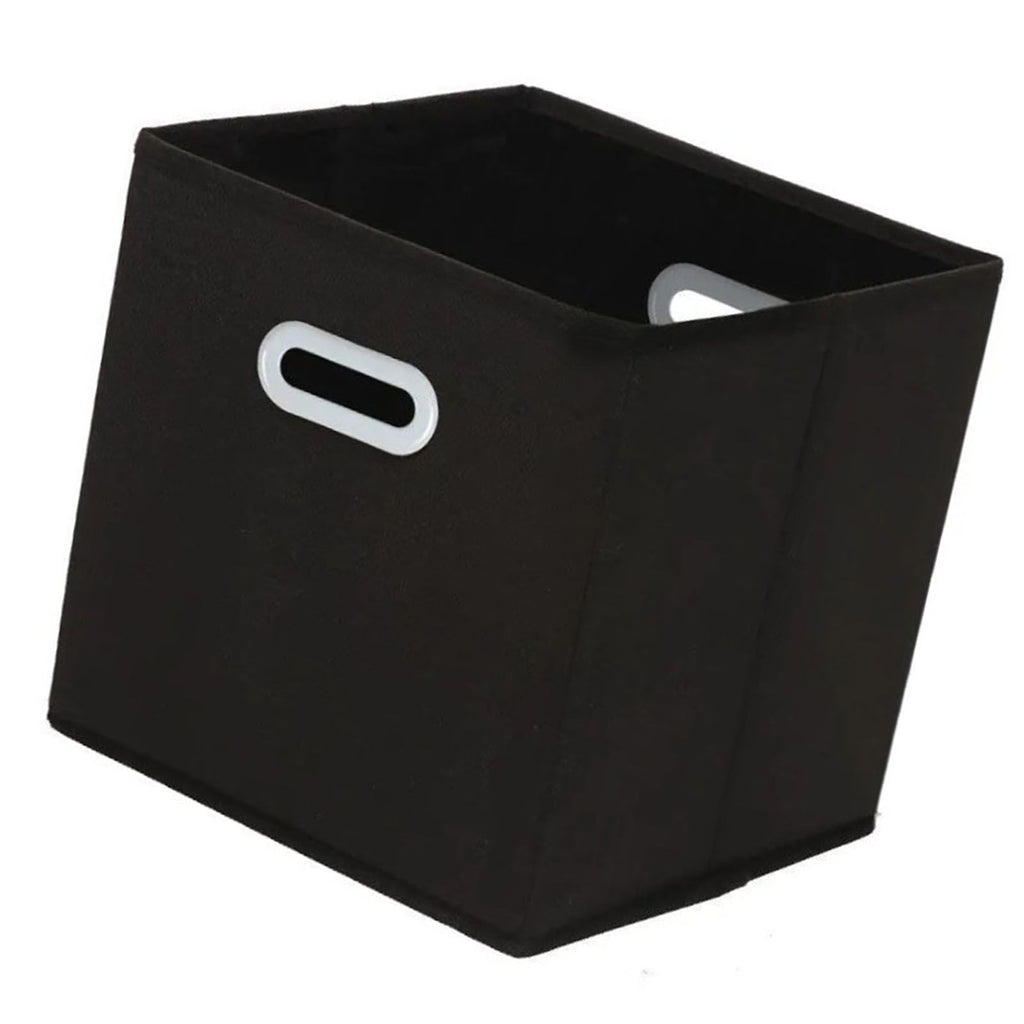 Fabric Cube Organizer Black Dual Handles Foldable Storage Bins Baskets for Home Bedroom Toy Clothing Organize
