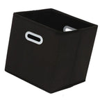 Fabric Cube Organizer Black Dual Handles Foldable Storage Bins Baskets for Home Bedroom Toy Clothing Organize